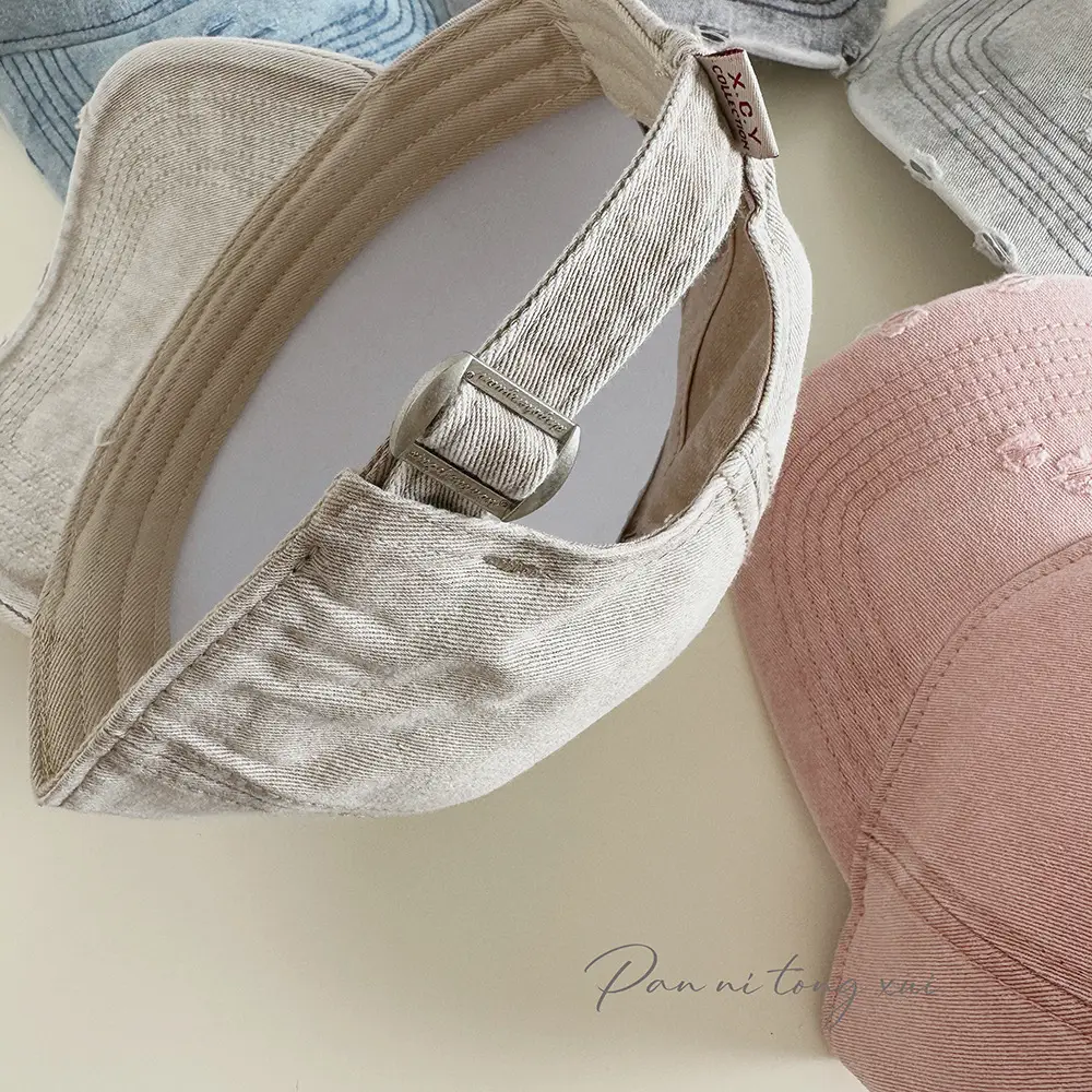 Washed Hole Baseball Cap for Men Women Spring Light - Image 12