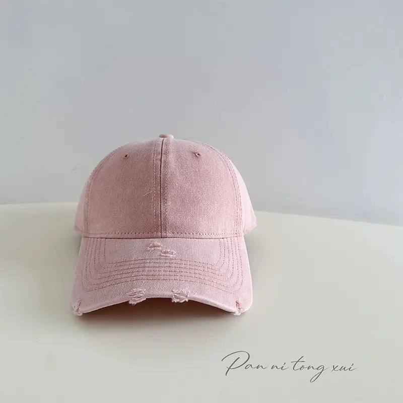 Washed Hole Baseball Cap for Men Women Spring Light - Image 2