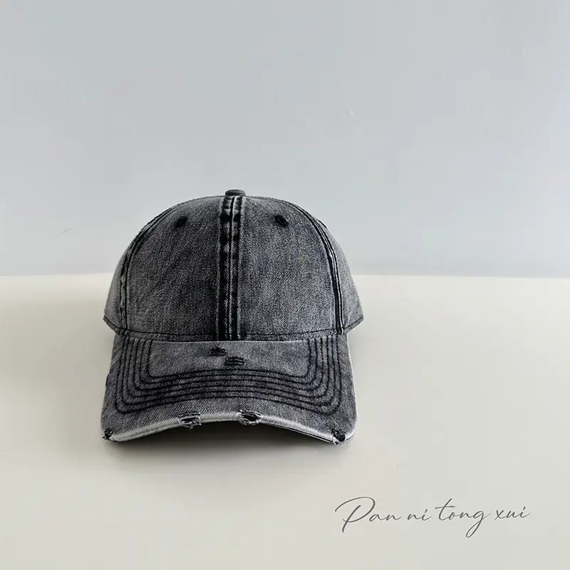 Washed Hole Baseball Cap for Men Women Spring Light - Image 3