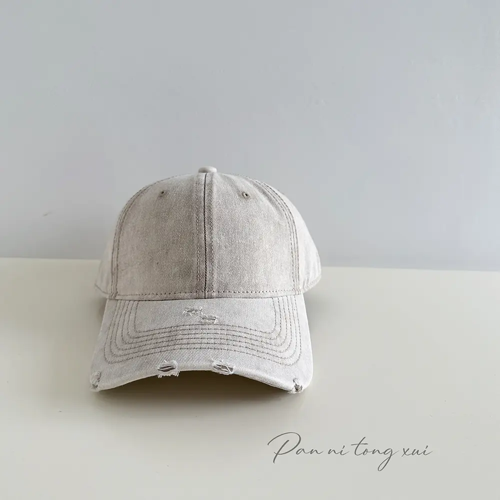 Washed Hole Baseball Cap for Men Women Spring Light - Image 5