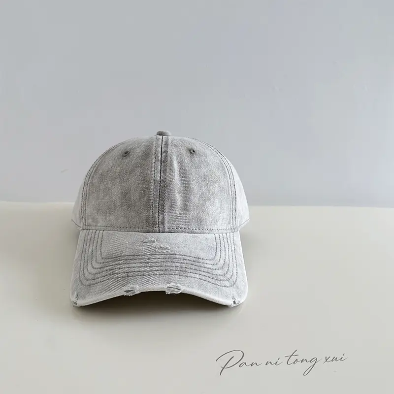 Washed Hole Baseball Cap for Men Women Spring Light - Image 6