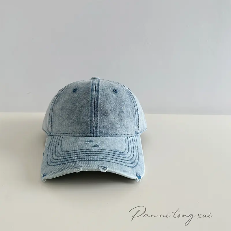 Washed Hole Baseball Cap for Men Women Spring Light - Image 7