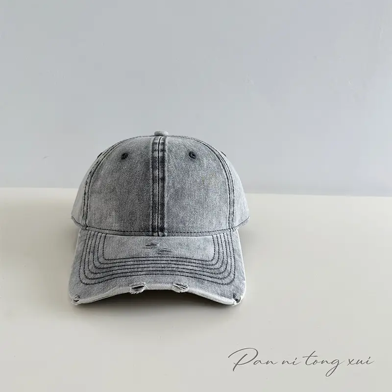 Washed Hole Baseball Cap for Men Women Spring Light - Image 8