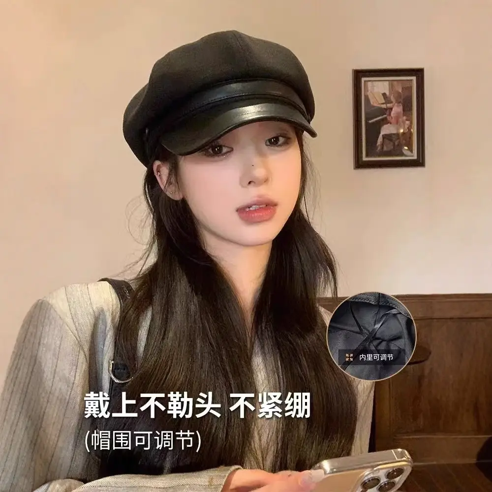 Korean Woolen Hat Duckbill Wide Bristle Winter - Image 7