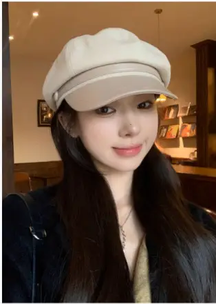 Korean Woolen Hat Duckbill Wide Bristle Winter - Image 3