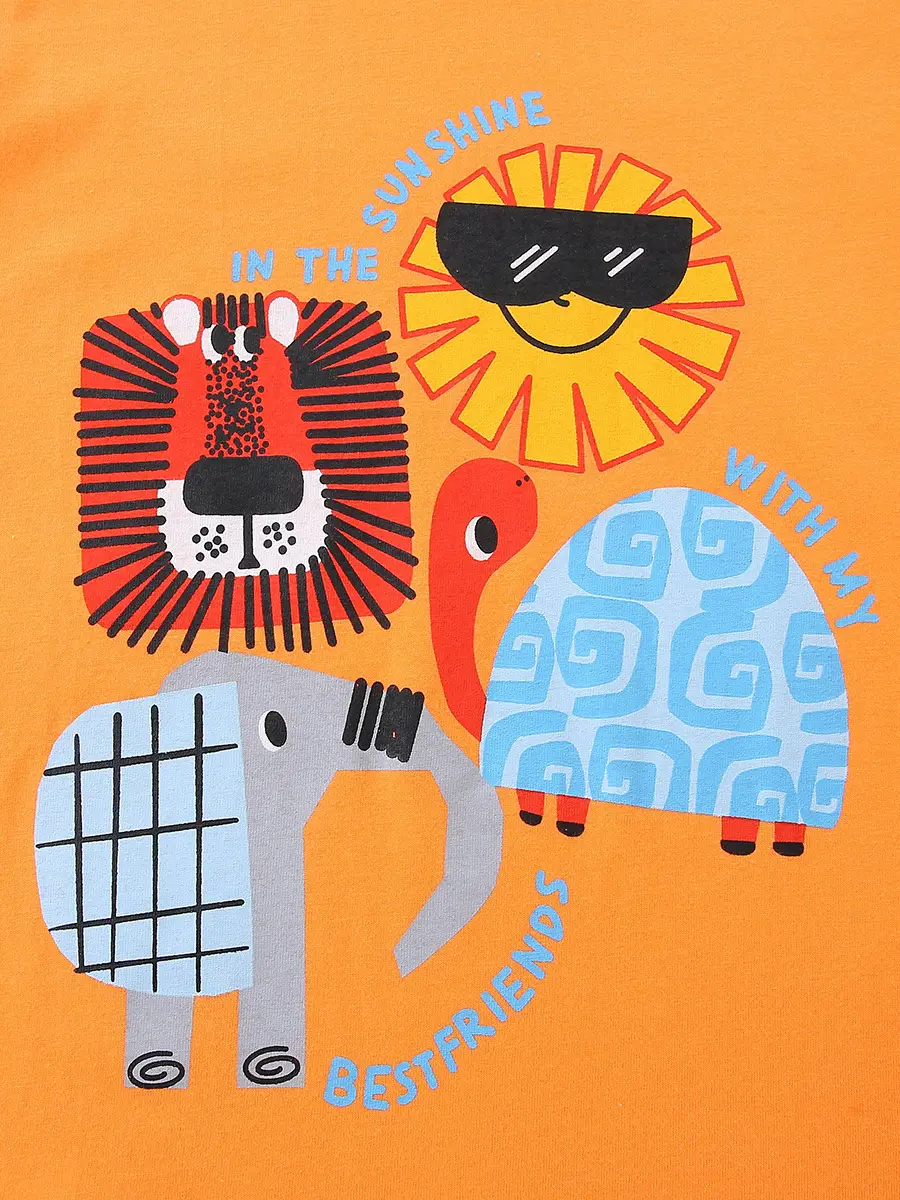 Orange Sunshine Cartoon T-Shirt for Boys 2026 - Image 5