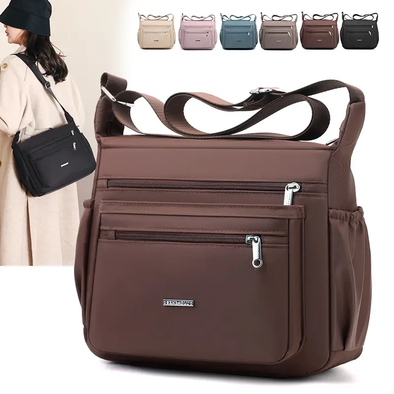 Women's Blue Messenger Bag 2024 Winter Large Capacity Nylon - Image 8