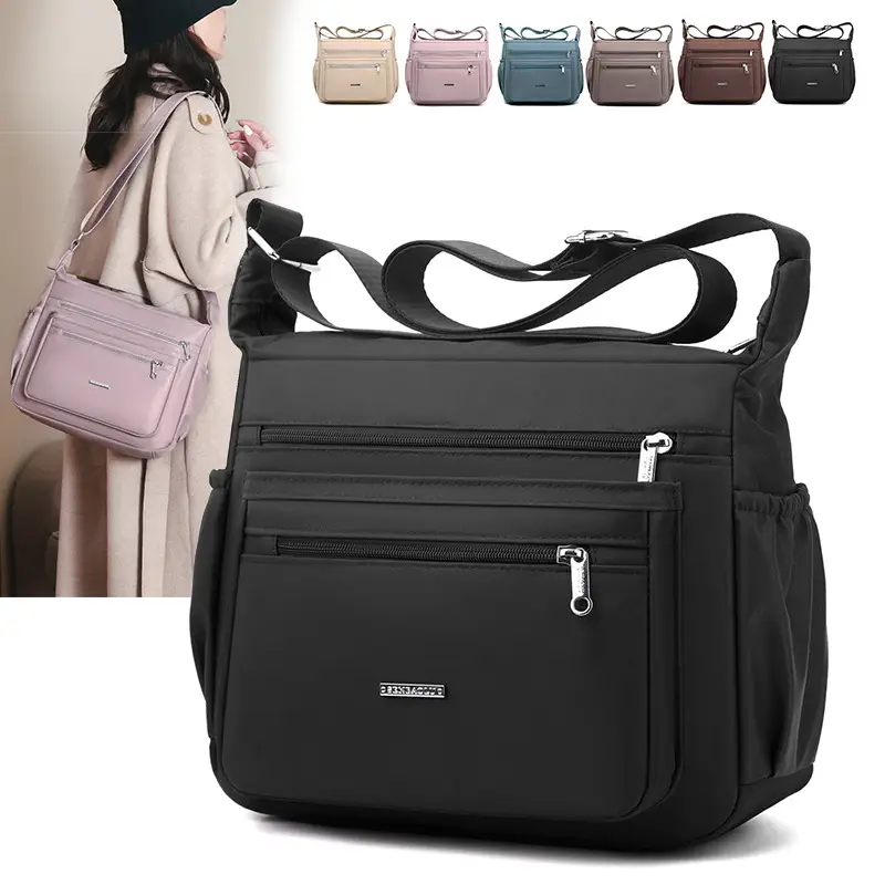 Women's Blue Messenger Bag 2024 Winter Large Capacity Nylon - Image 9