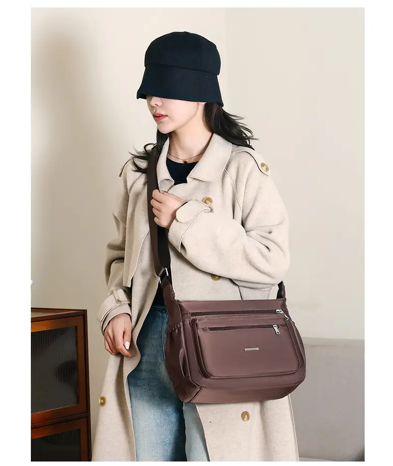 Women's Blue Messenger Bag 2024 Winter Large Capacity Nylon — feature 20