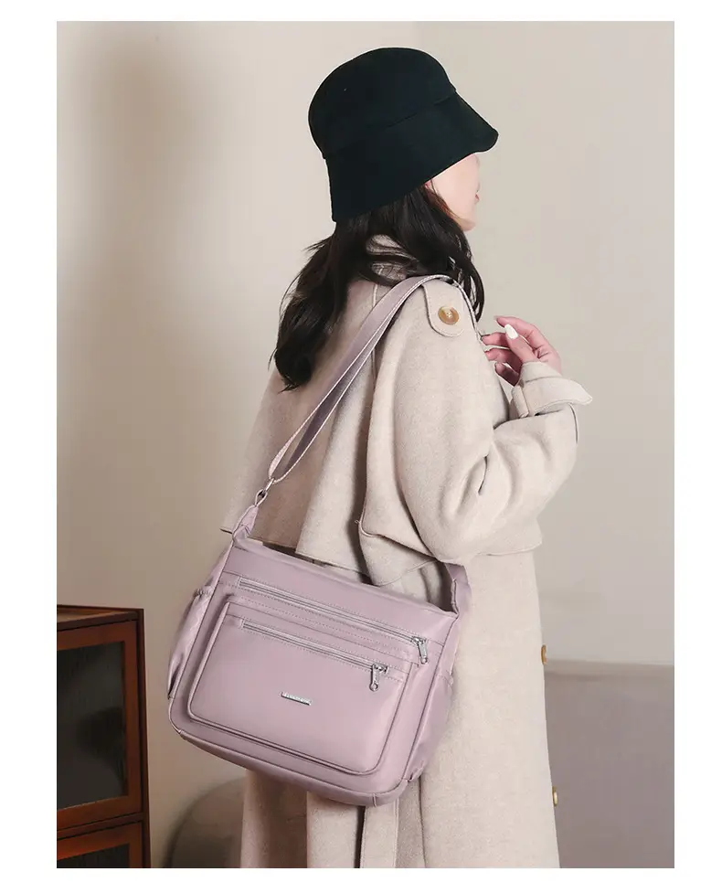 Women's Blue Messenger Bag 2024 Winter Large Capacity Nylon — feature 22