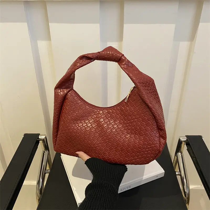 White Woven Shoulder Bag for Women 2025
