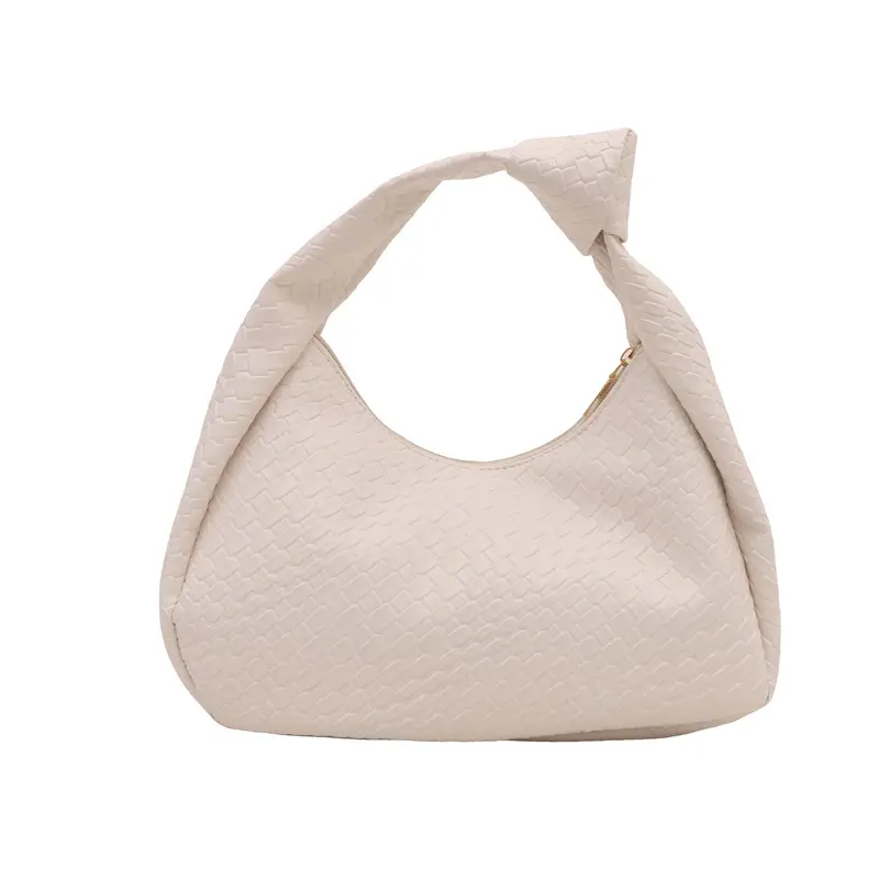 White Woven Shoulder Bag for Women 2025