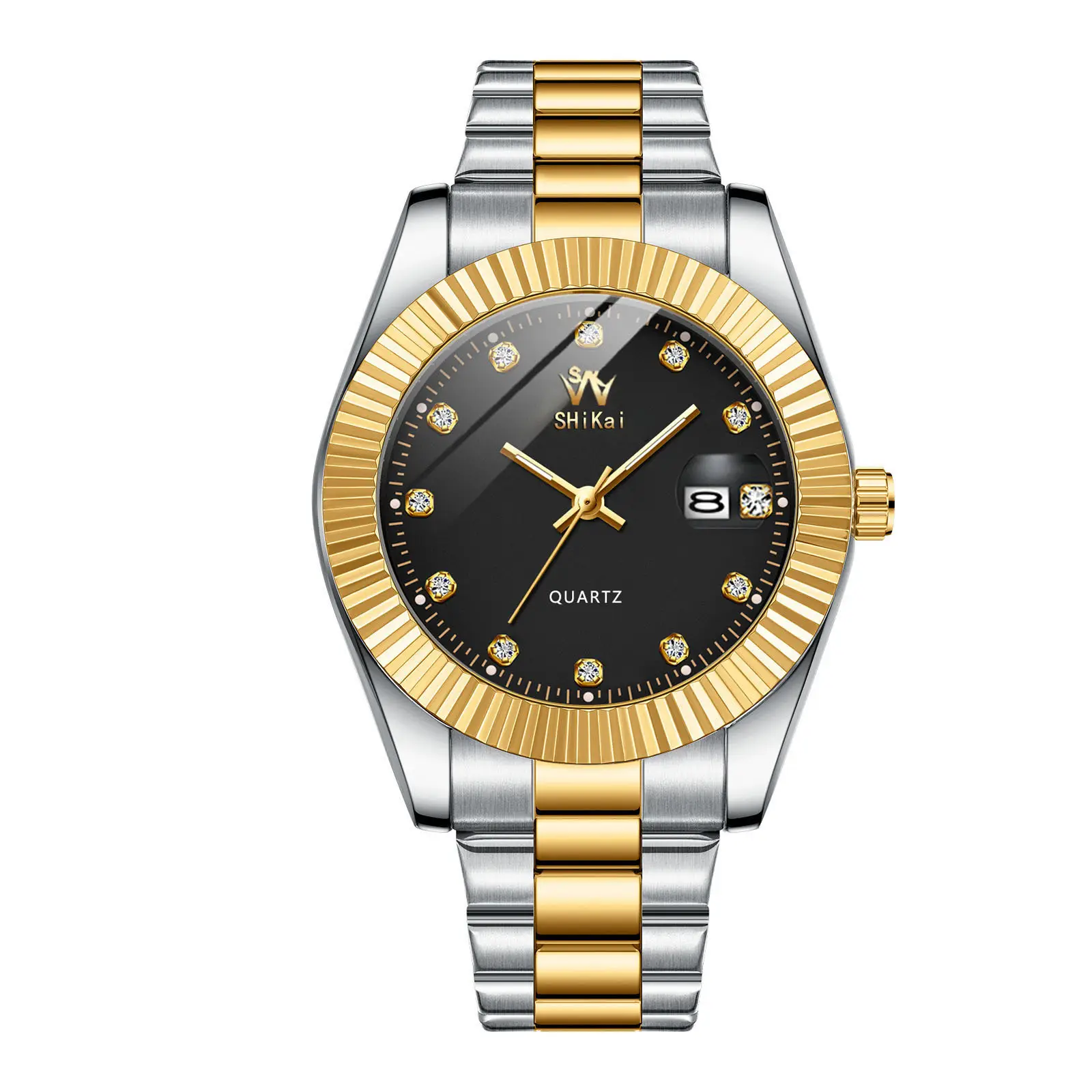 Men's Stainless Steel Swiss Movement Watch with Luminous Hands - Image 12