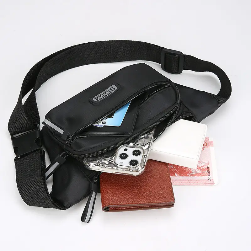 Men's Green Sports Waist Bag with Adjustable Strap - Image 7