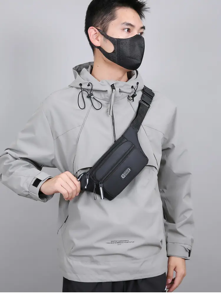 Men's Green Sports Waist Bag with Adjustable Strap — feature 14