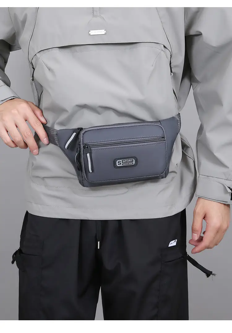 Men's Green Sports Waist Bag with Adjustable Strap — feature 16