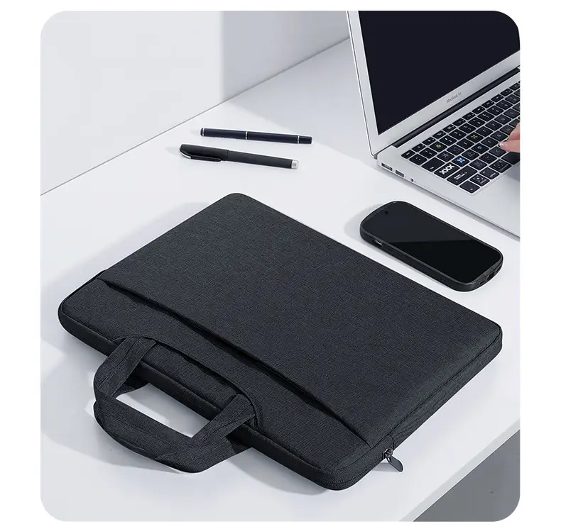 15.6 Inch Laptop Bag Black Shoulder Wear-Resistant Business Office — feature 25