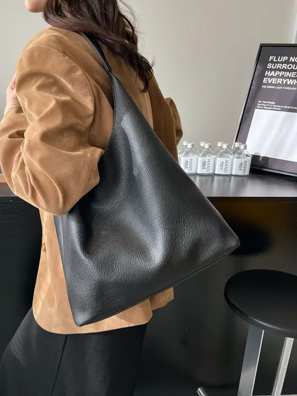 Brown Leather Shoulder Bag for Women Large Capacity 2024