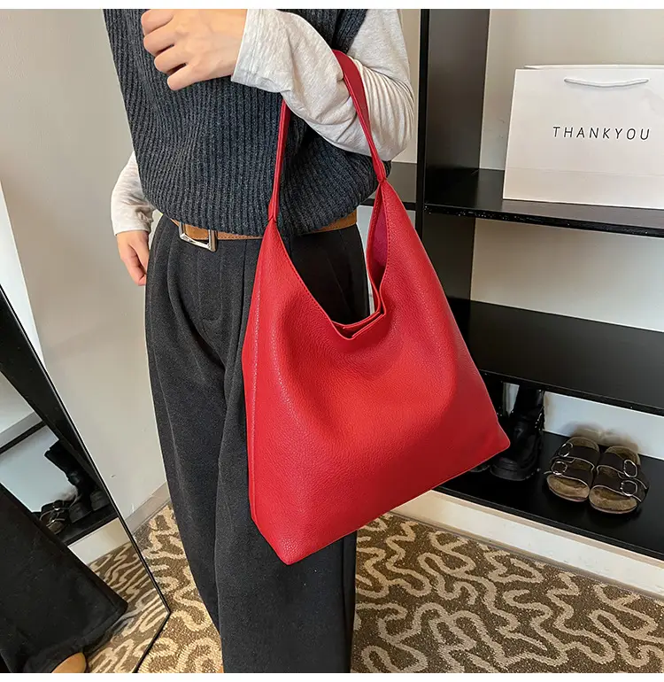 Brown Leather Shoulder Bag for Women Large Capacity 2024 — feature 17