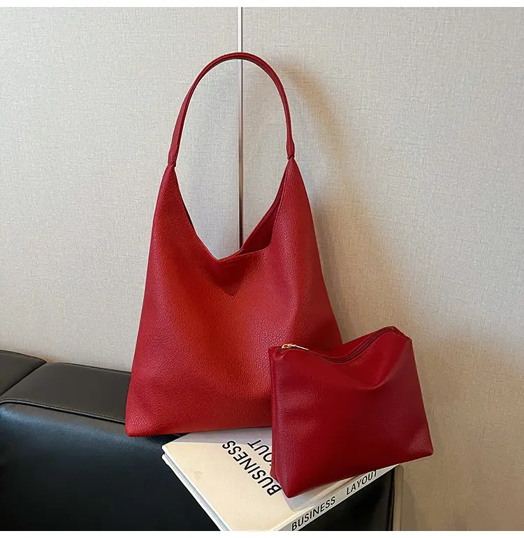 Brown Leather Shoulder Bag for Women Large Capacity 2024 — feature 28