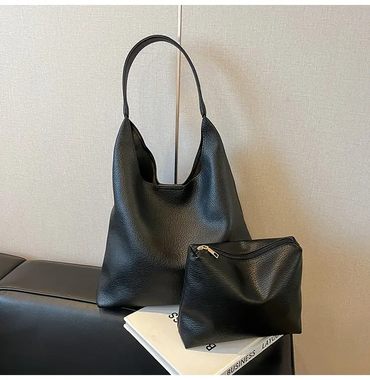 Brown Leather Shoulder Bag for Women Large Capacity 2024 — feature 31