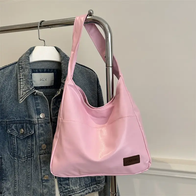 Pink Korean Style Shoulder Bag Large Capacity - Image 8