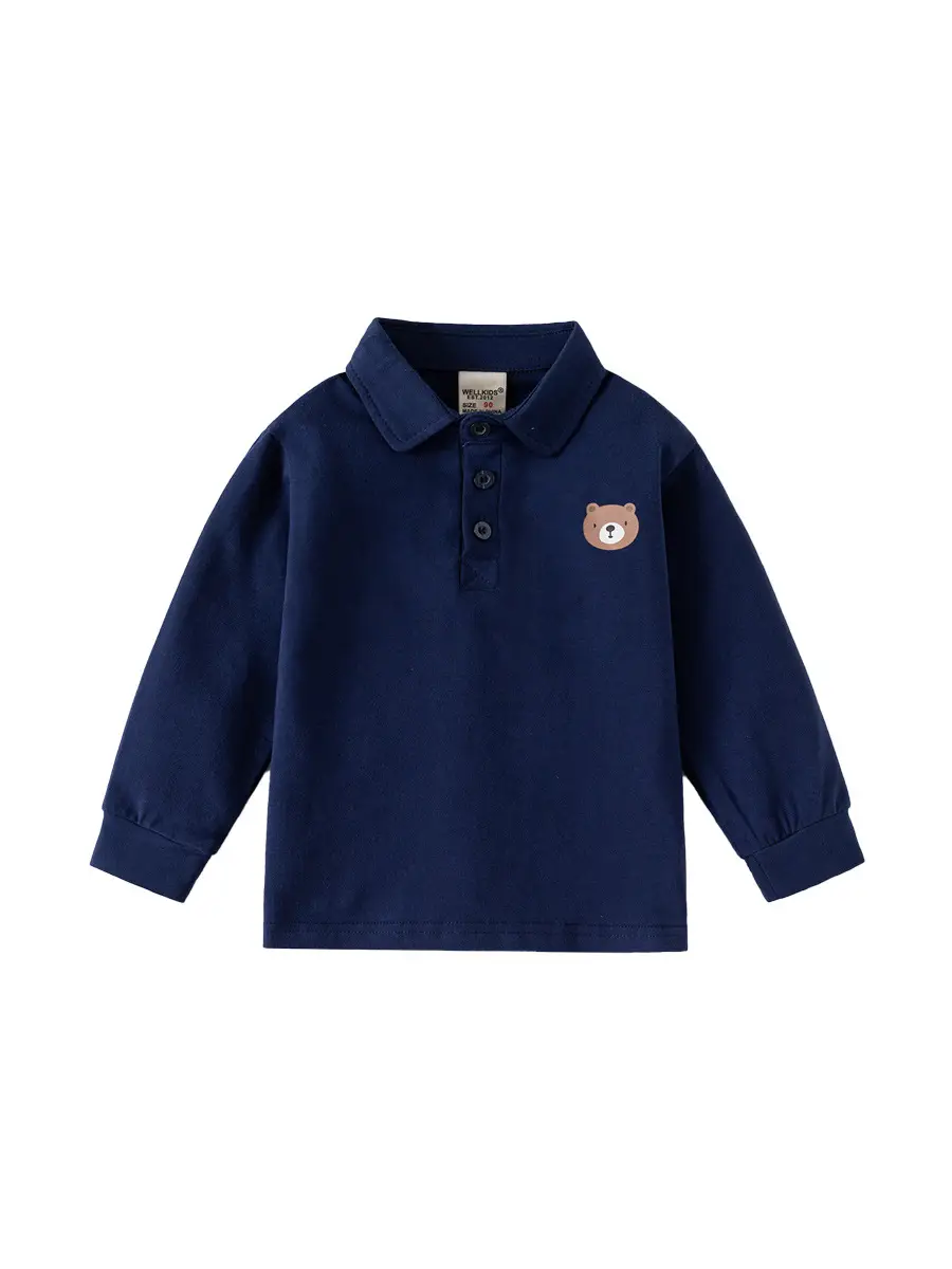 Blue Polo Shirt for Boys Spring 2025 - Image 9