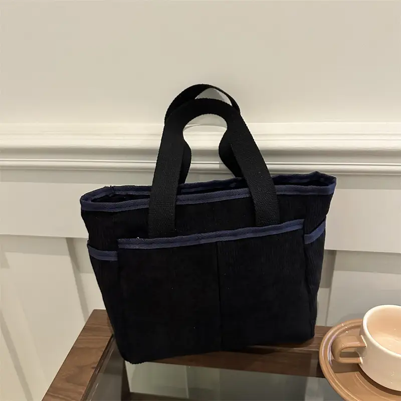 Corduroy Large Capacity Tote Bag for Women - Image 6
