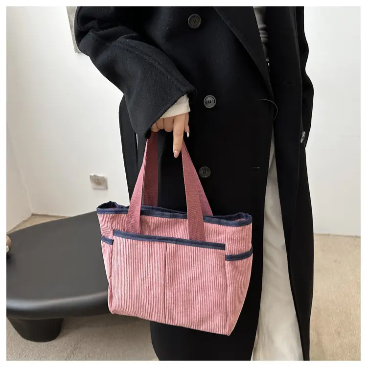 Corduroy Large Capacity Tote Bag for Women — feature 10