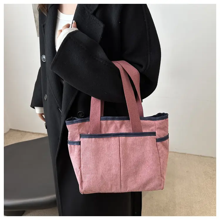 Corduroy Large Capacity Tote Bag for Women — feature 11