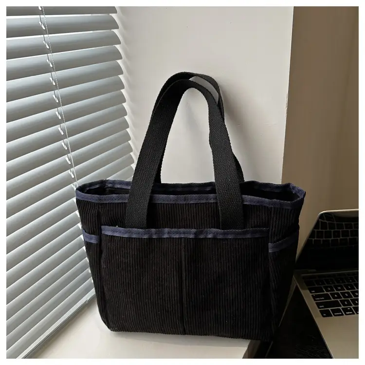 Corduroy Large Capacity Tote Bag for Women — feature 24