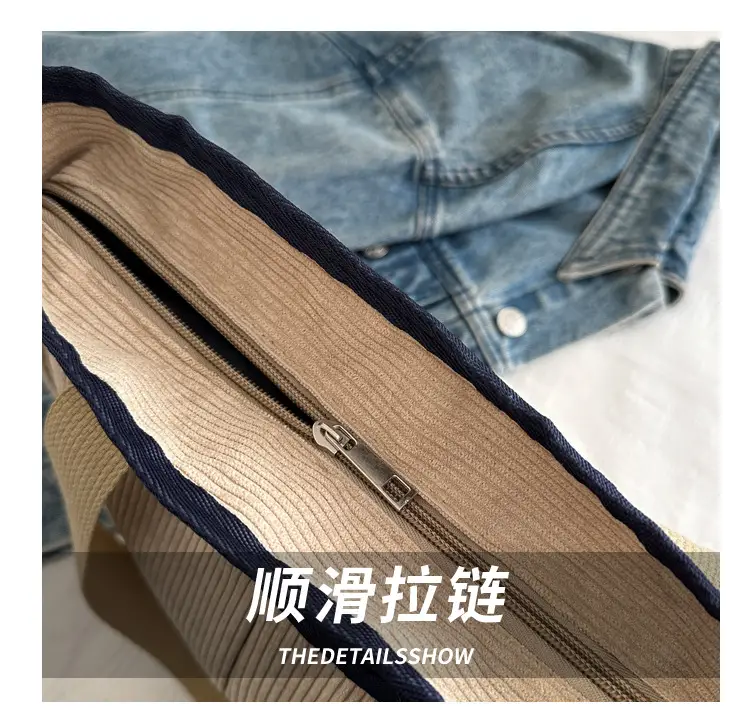 Corduroy Large Capacity Tote Bag for Women — feature 5