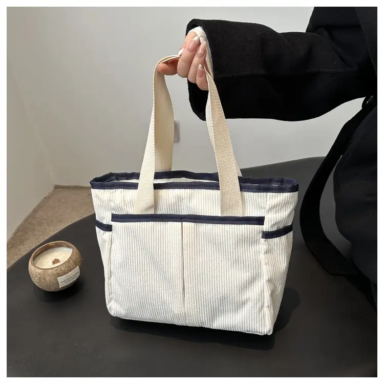 Corduroy Large Capacity Tote Bag for Women — feature 9