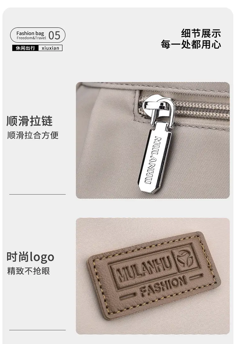 2024 New Moulan Grey Shoulder Bag with Crossbody Strap — feature 17