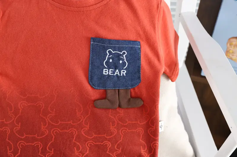 2025 Summer Boys Cotton T-Shirt & Denim Shorts Set — feature 10