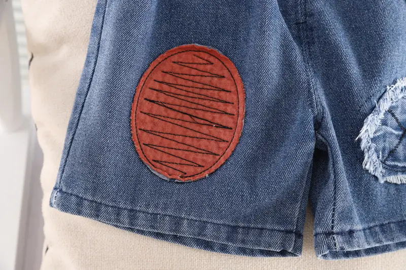 2025 Summer Boys Cotton T-Shirt & Denim Shorts Set — feature 18