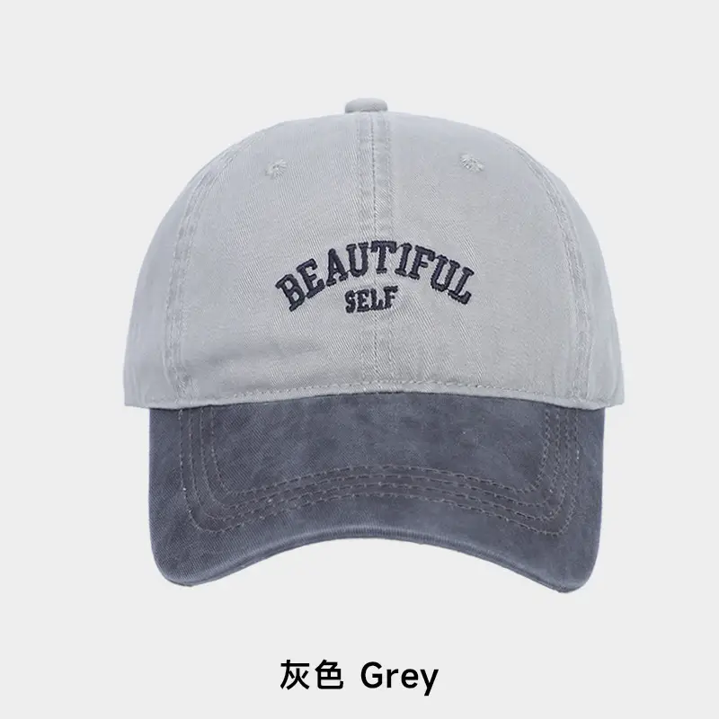 Army Green Vintage Baseball Cap with Self Embroidery - Image 3