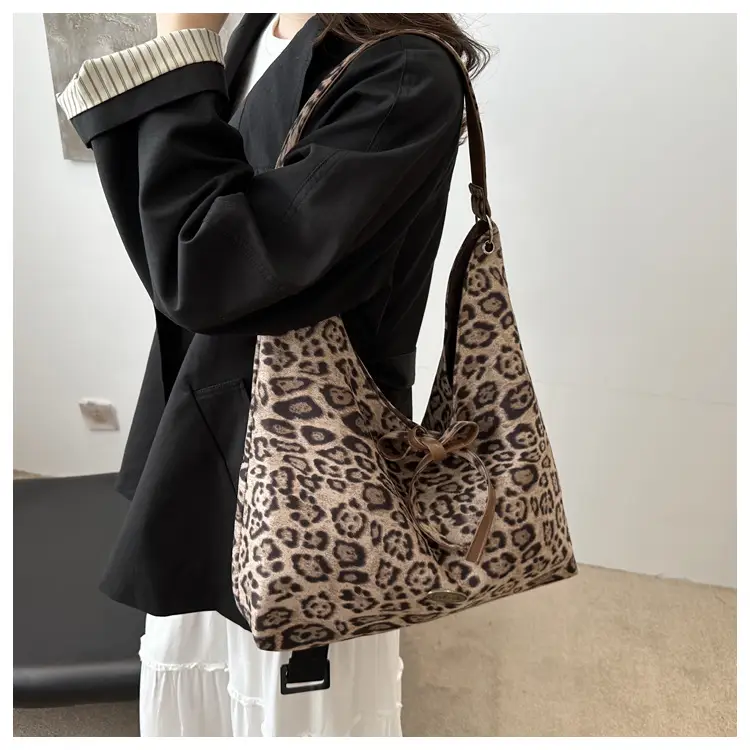Leopard Tote Bag Large Capacity Casual Shoulder Underarm — feature 11