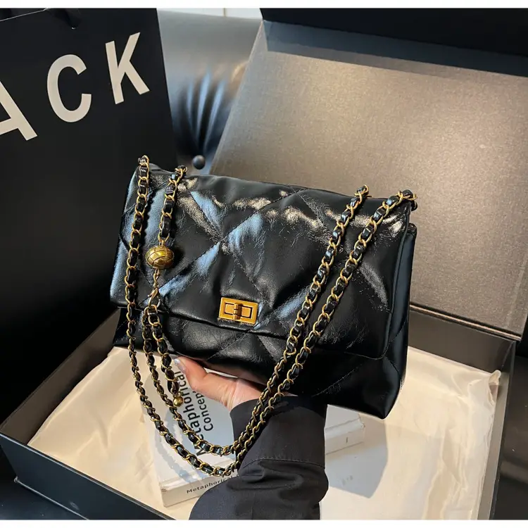 Red Leather Chain Shoulder Bag for Women — feature 22