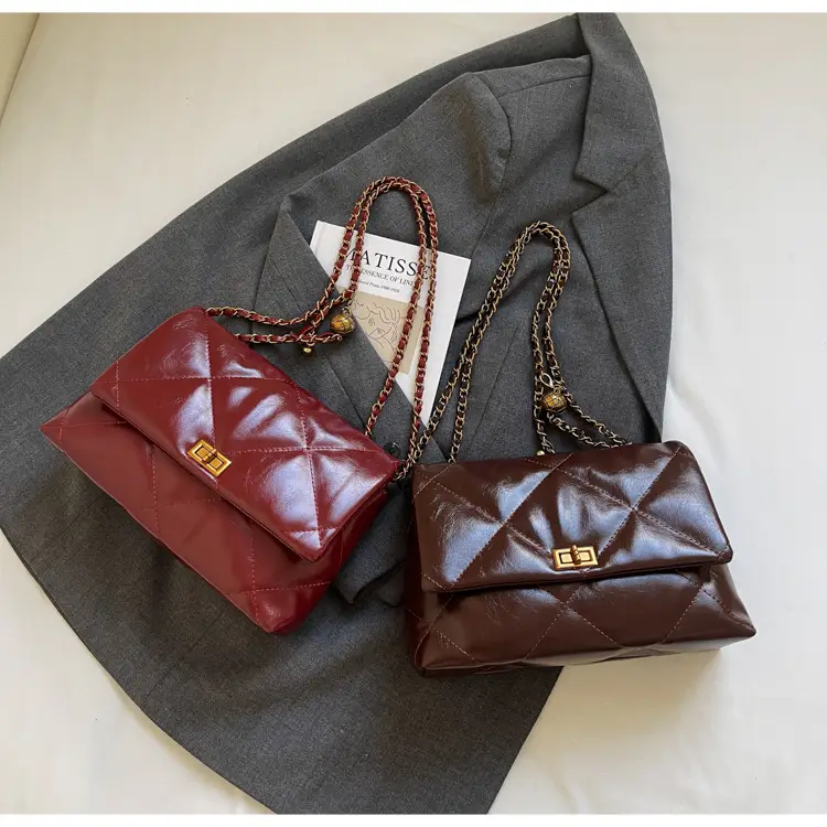 Red Leather Chain Shoulder Bag for Women — feature 29