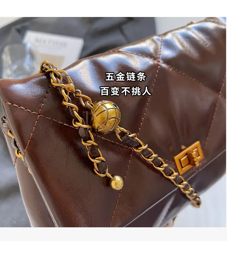 Red Leather Chain Shoulder Bag for Women — feature 4