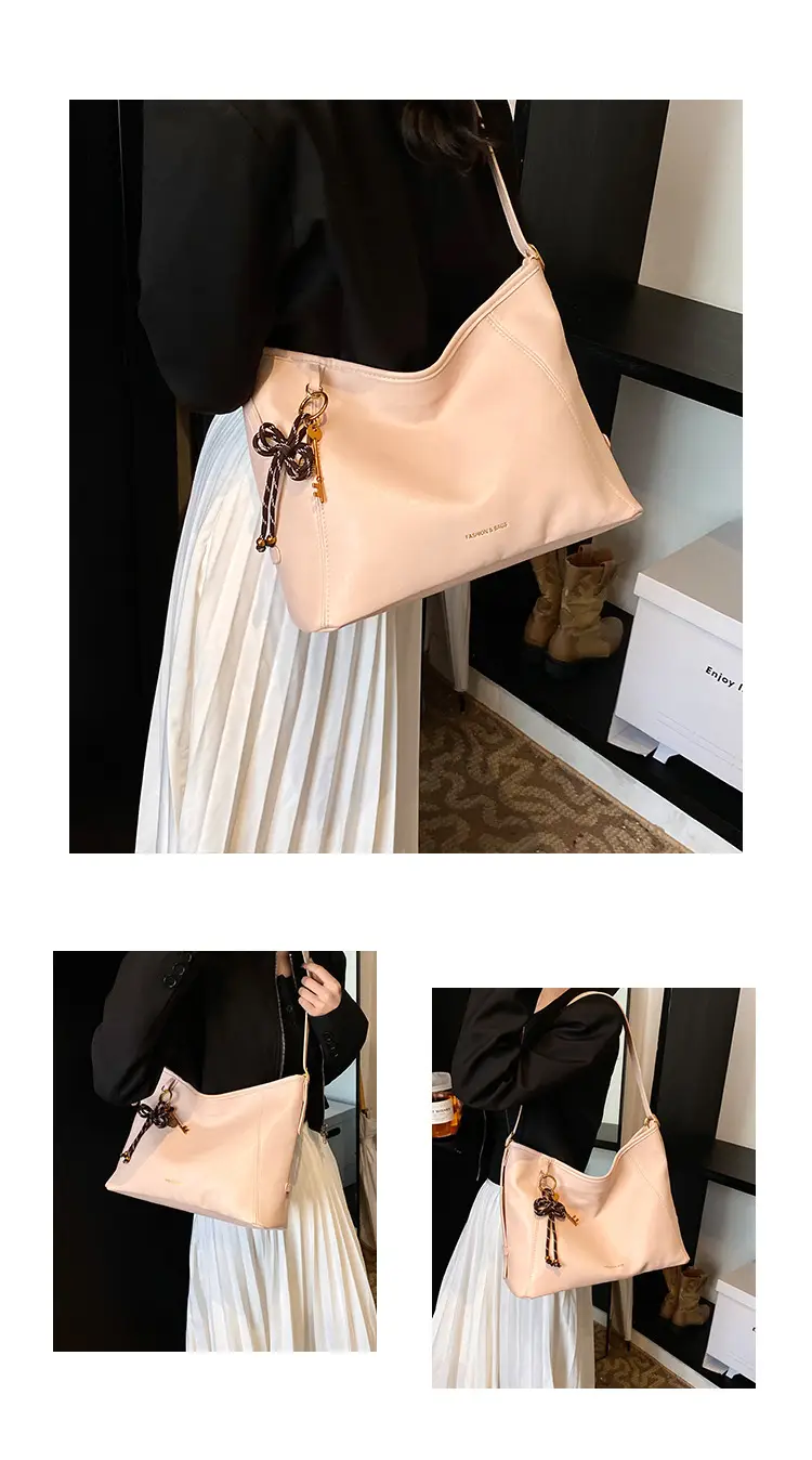 Women's White Retro Shoulder Crossbody Bag Large Capacity — feature 10