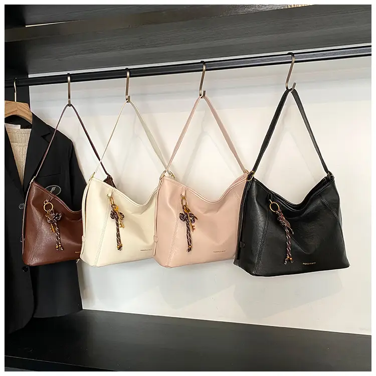 Women's White Retro Shoulder Crossbody Bag Large Capacity — feature 3