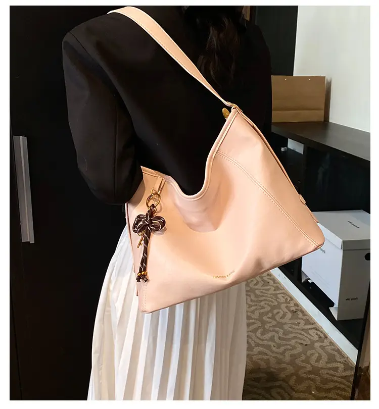 Women's White Retro Shoulder Crossbody Bag Large Capacity — feature 5