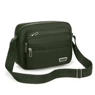 Men's Waterproof Satchel Shoulder Bag Black Multi-Layer - Image 4