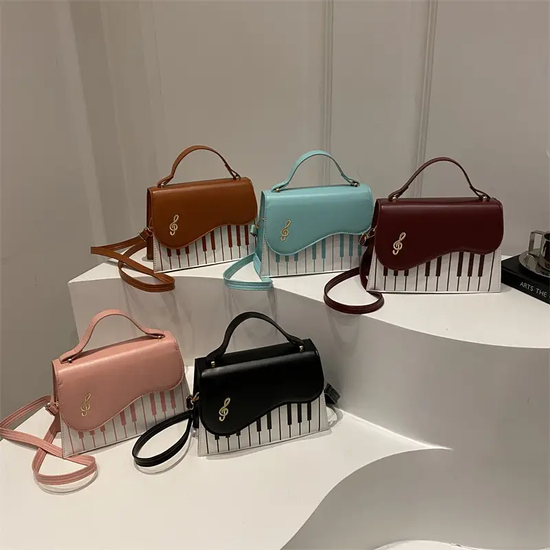 Women's Brown Piano Note Shoulder Bag 2024