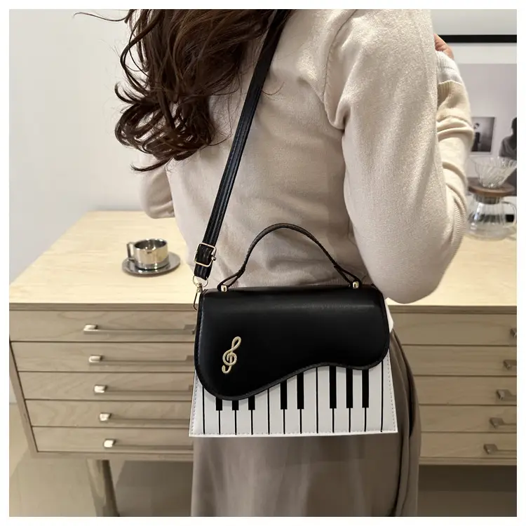Women's Brown Piano Note Shoulder Bag 2024 — feature 16