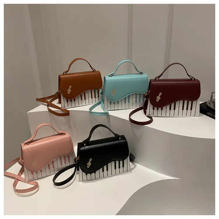 Women's Brown Piano Note Shoulder Bag 2024 — feature 23