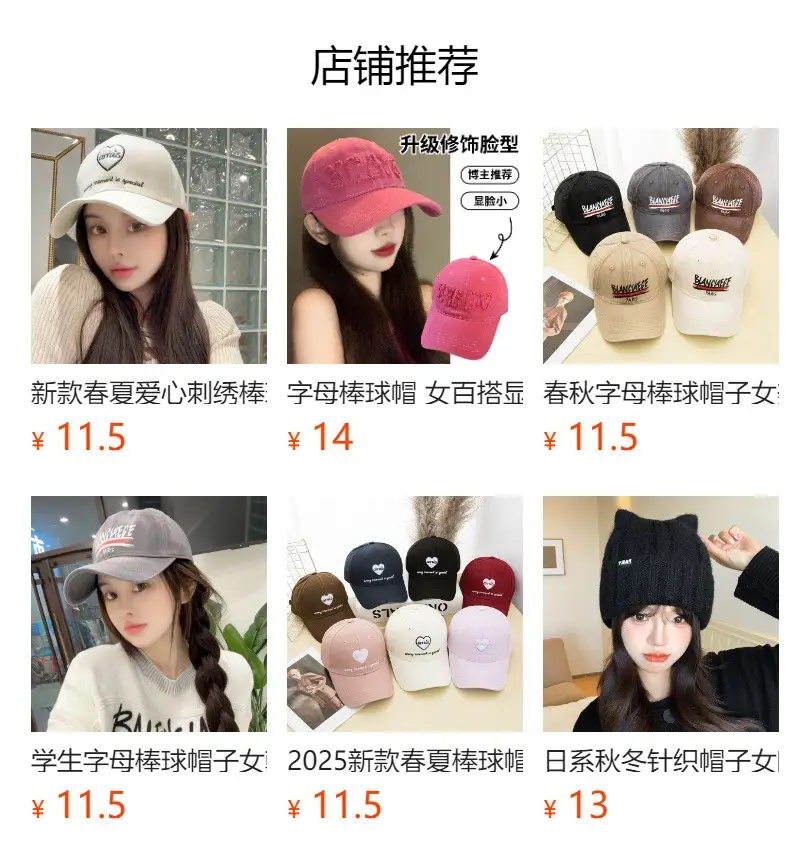 Japanese Embroidered Blue Baseball Cap for Women Spring — feature 1