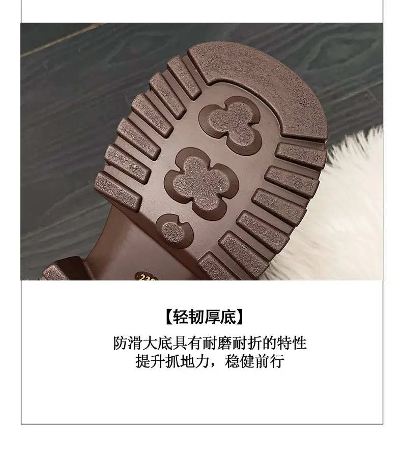 Platform Sole Personalized Big Head Low-top Shoes 2025 Spring New Thick Sole Coarse Heeled Lace-up Casual Small Leather Shoes Loafers — feature 24